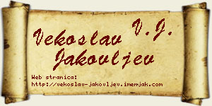 Vekoslav Jakovljev vizit kartica